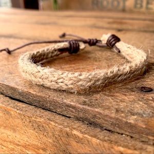 ✨RUSTIC BOHO STRING + LEATHER BRACELET ANKLET